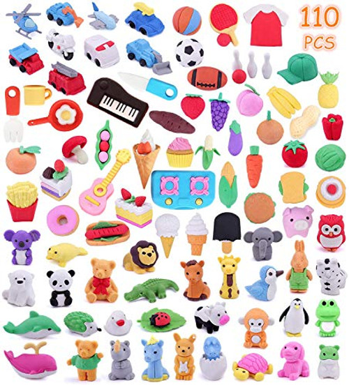 ArtioHipo 110PCS Pencil Erasers Japanese Puzzle Removable Animals Food Erasers Mini Kawaii for Kids Party Gifts School Games Prizes Classroom Rewards and Novelty Toys Cute Erasers Set(Random Designs) ArtioHipo 110PCS Pencil Erasers Japanese Puzzle Removable Animals Food Erasers Mini Kawaii for Kids Party Gifts School Games Prizes Classroom Rewards and Novelty Toys Cute Erasers Set(Random Designs)