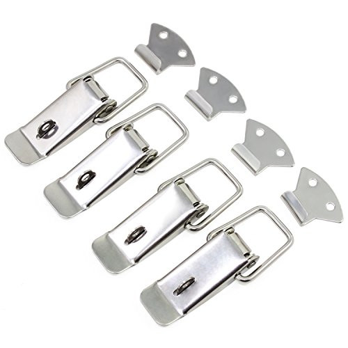 OCR 4PCS Spring Loaded Toggle Latch Hasp Stainless Steel Cabinet Box Lock Hasps for Door Window Furniture Hardware (HS003)