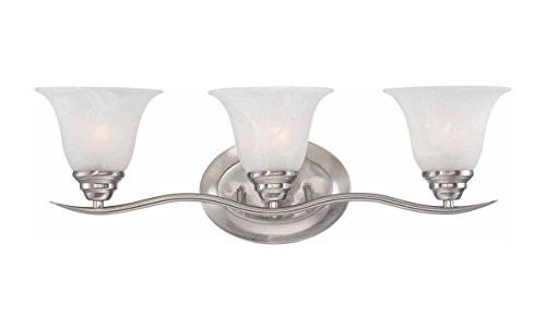 Volume Lighting Trinidad 3-Light Brushed Nickel Bathroom Vanity