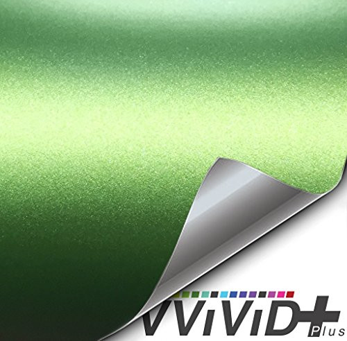 VViViD+ Matte Metallic Green (Ghost) Vinyl Wrap Roll (6ft x 5ft)