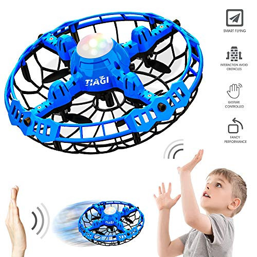 Tiagi Hand Operated Drones Toys for Kids or Adults - Mini Drones Hand Controlled Flying Ball Drone for Boys and Girls Motion Sensor Helicopter (Blue)