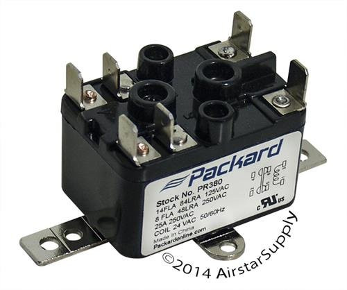 White Rodgers  90-380 Replacement Heavy Duty Switching Fan Relay SPST 1-NO , 1-NC 24 V Coil