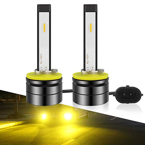 MOSNOKT Extremely Bright H27 880 881 LED Fog Light Bulbs, 5000lm 3000K Golden Yellow (H27 880 881)