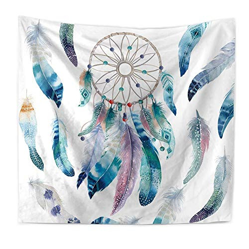 Sandeye Dreamcatcher Tapestry Wall Hanging Dream Catcher Tapestry Wall Tapestry Hippie Tapestry Psychedelic Tapestry Colorful Bohemian Mandala Feather Tapestry for Bedroom Home Decor