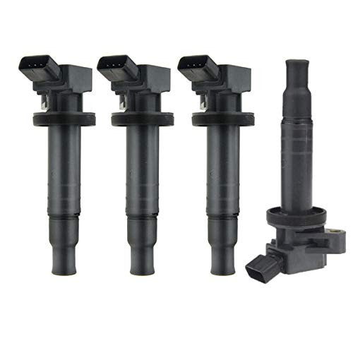 Set of 4 Ignition Coils Pack for Toyota Corolla 2000-2008 Matrix Celica Mr2 Spyder Pontiac Vibe Chevrolet Prizm