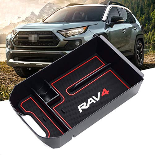 YIKA 2019 RAV4 Accessories Center Console Organizer Tray Armrest Box Secondary Storage Fit 2019 2020 Toyota RAV4