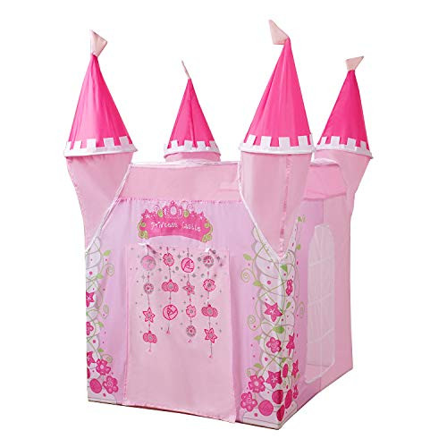 Yesteria Princess Castle Play Tent for Kids - Indoor Pop Up Playhouse Tent for Toddler - Foldable Pretend Play Tent with Carry Bag