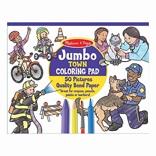 Melissa & Doug Jumbo Coloring Pad - Town Melissa & Doug Jumbo Coloring Pad - Town