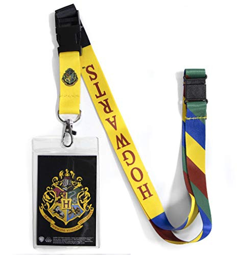 Ata-Boy Harry Potter Hogwarts Crest Reversible Lanyard with Breakaway Clip and ID Holder