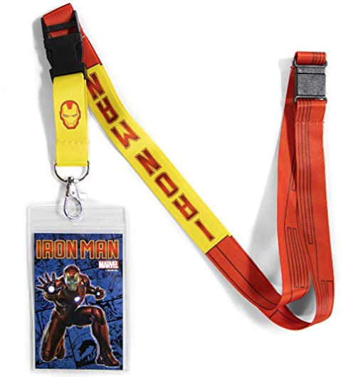 Ata-Boy Marvel Comics Iron Man Reversible Lanyard with Breakaway Clip and ID Holder