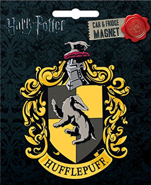 Ata-Boy Harry Potter Die-Cut Hufflepuff Crest Magnet for Cars, Refrigerators and Lockers