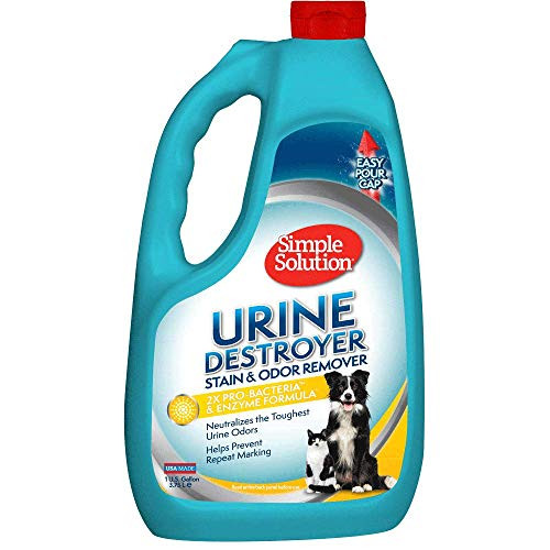 Simple Solution Pet Urine Destroyer | Enzymatic Cleaner with 2X Pro-Bacteria Cleaning Power | Targets Urine Stains and Odors | 1 Gallon Simple Solution Pet Urine Destroyer | Enzymatic Cleaner with 2X Pro-Bacteria Cleaning Power | Targets Urine Stains and Odors | 1 Gallon