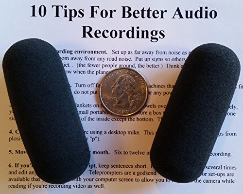 Compete Audio SH50 foam replacement microphone windscreens (microphone covers) (2-pack) for use with Sennheiser Aviation headsets