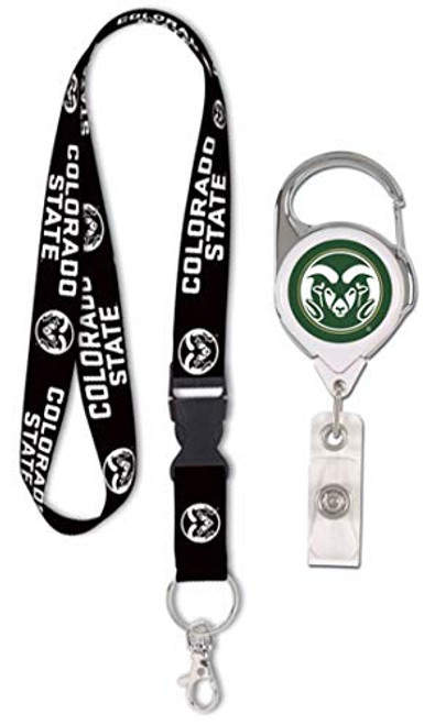 WinCraft Bundle 2 Items: Colorado State Rams Blackout Edition Lanyard and 1 Premium Badge Reel Id Holder WinCraft Bundle 2 Items: Colorado State Rams Blackout Edition Lanyard and 1 Premium Badge Reel Id Holder