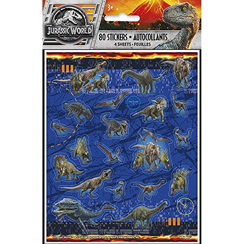 Unique Jurassic World Party Stickers, 1 Pack