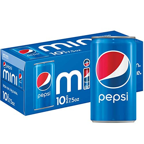Pepsi Soda, 7.5 Ounce Mini Cans, 10 Pack