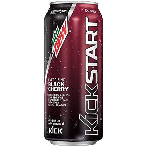 Mountain Dew Kickstart, Black Cherry, 16 Fl Oz (12 Count)