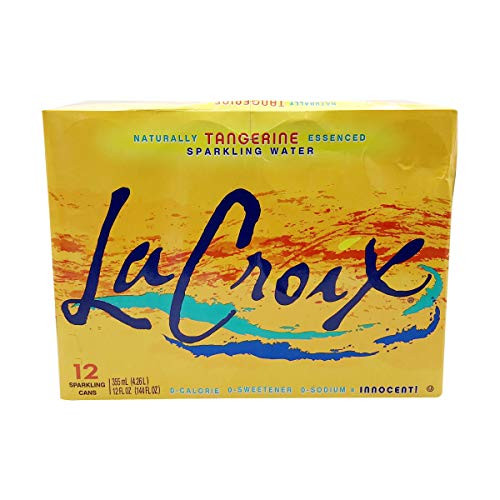 La Croix Naturally Essenced Flavored Sparkling Water, Tangerine, 12 Fl Oz (Pack of 12)