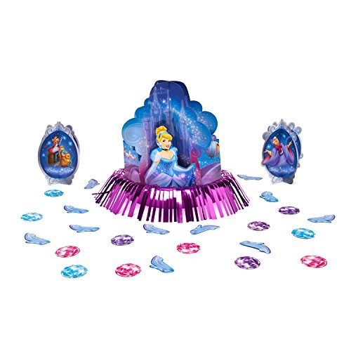 American Greetings Cinderella Disney Princess Birthday Party Table Decorating Kit (23 Pack), Blue/Pink.