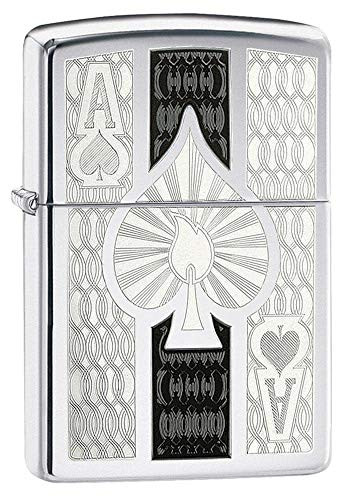 Zippo High Polish Chrome Spade Pocket Lighter, One Size (24196)