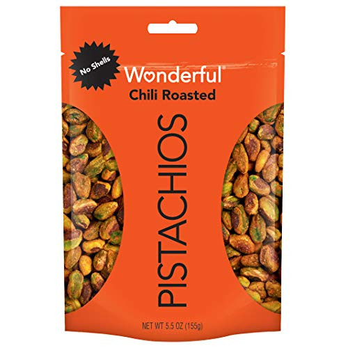 Wonderful Pistachios, No Shells, Chili Roasted, 5.5 Ounce Resealable Pouch Wonderful Pistachios, No Shells, Chili Roasted, 5.5 Ounce Resealable Pouch