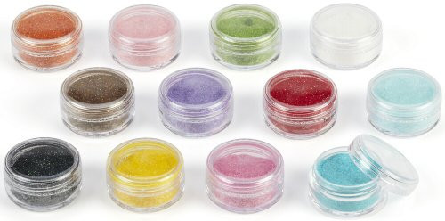 Martha Stewart Crafts EK Success Glitter Flocking Powder, 12-Pack