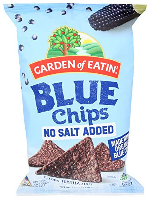 Garden of Eatin' No Salt Added Blue Corn Tortilla Chips, 16 oz. (Packaging May Vary)