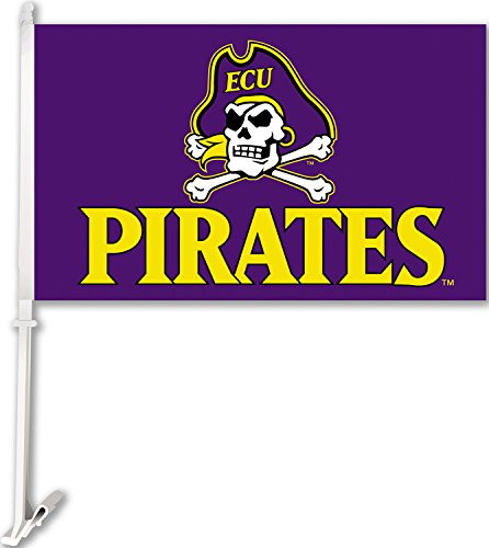 NCAA East Carolina Pirates Car Flag, Team Colors, one size