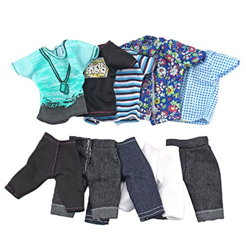 Gosear Ken Doll, 5 Sets Fashion Casual Wear Doll Clothes Jacket Pants Outfits Accessories Men Boy Ken for Barbie Dolls Random Style Gosear Ken Doll, 5 Sets Fashion Casual Wear Doll Clothes Jacket Pants Outfits Accessories Men Boy Ken for Barbie Dolls Random Style