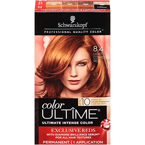 Schwarzkopf Color Ultime Permanent Hair Color Cream, 8.4 Light Copper Red