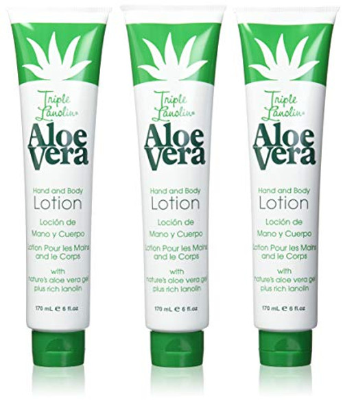 Triple Lanolin Aloe 6 Ounce Hand & Body Lotion Tube (177ml) (3 Pack) Triple Lanolin Aloe 6 Ounce Hand & Body Lotion Tube (177ml) (3 Pack)