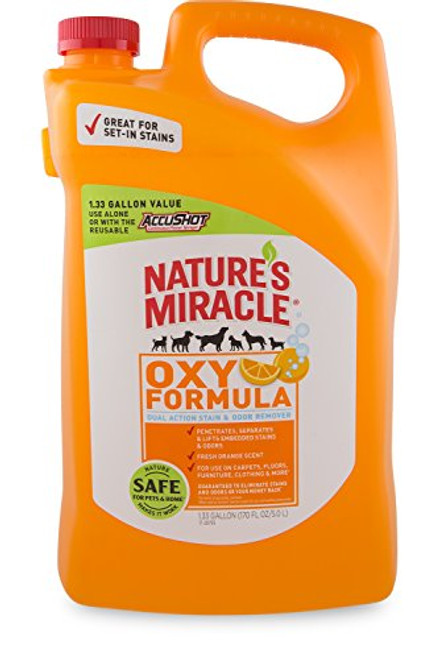 Nature's Miracle Oxy Pet Stain & Odor Remover, 1.33 gallon (P-96931) Nature's Miracle Oxy Pet Stain & Odor Remover, 1.33 gallon (P-96931)