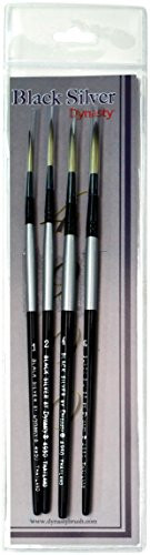 F & M Brush Company Liner 1 2 4 & 6 Short Handle Brush Set, Multicolor