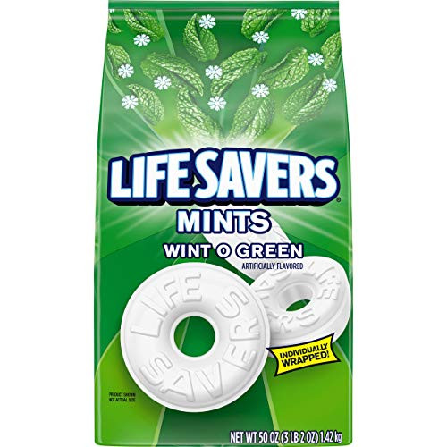LIFE SAVERS Wint-O-Green Hard Candy 50-Ounce Party Size Bag LIFE SAVERS Wint-O-Green Hard Candy 50-Ounce Party Size Bag