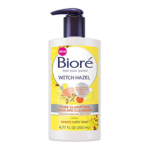 Bioré Witch Hazel Pore Clarifying Cleanser, 6.77 Ounce Daily Refreshing and Cooling Wash, features 2% Salicylic Acid, for Acne Prone Skin Bioré Witch Hazel Pore Clarifying Cleanser, 6.77 Ounce Daily Refreshing and Cooling Wash, features 2% Salicylic Acid, for Acne Prone Skin
