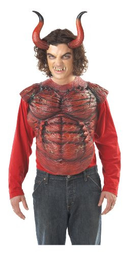 California Costumes Men's Hellion Horns W/Teeth,Red,One Size Costume Accessory