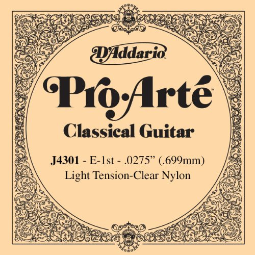 D'Addario J4301 Pro-Arte Nylon Classical Guitar Single String, Light Tension, First String