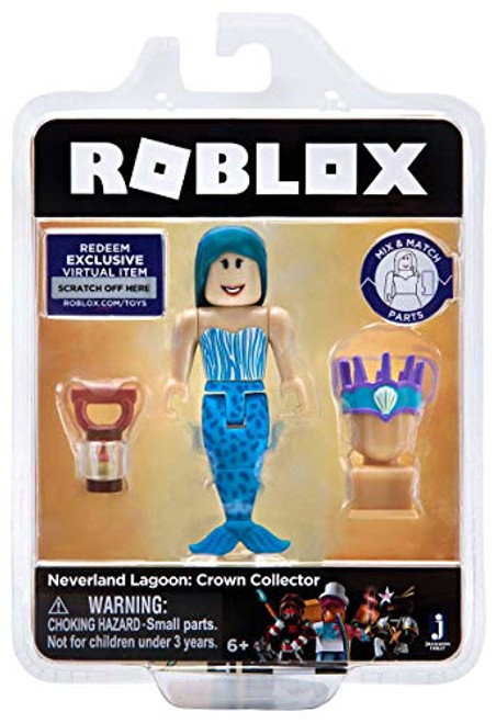 Roblox Gold Collection Neverland Lagoon: Crown Collector Mermaid Single Figure Pack with Exclusive Virtual Item Code