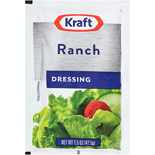 Kraft Ranch Salad Dressing Single Serve Packet (1.5 oz Single Serve Packets, Pack of 60)