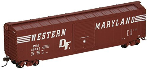 Bachmann Industries 50' Sliding Door Box Western Maryland Speed Lettering Car, HO Scale
