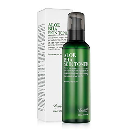 BENTON Aloe BHA Skin Toner 200ml (6.76 fl. oz.) - Contains 80% Aloe Skin Exfoliating & Moisturizing Facial Toner, Removes Dead Skin Cells and Blackheads, Acne Prevention, Soothing Effect BENTON Aloe BHA Skin Toner 200ml (6.76 fl. oz.) - Contains 80% Aloe Skin Exfoliating & Moisturizing Facial Toner, Removes Dead Skin Cells and Blackheads, Acne Prevention, Soothing Effect