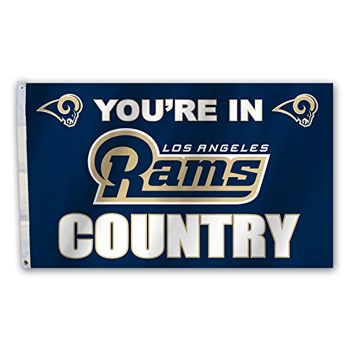Fremont Die NFL Los Angeles Rams 3' x 5' Flag with Grommets, 3 x 5-Foot, In Country Fremont Die NFL Los Angeles Rams 3' x 5' Flag with Grommets, 3 x 5-Foot, In Country