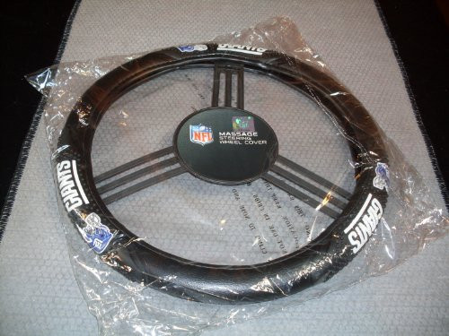 Fremont Die NFL New York Giants Massage Grip Steering Wheel Cover, Fits Most 14" to 15" Steering Wheels, Black/Team Colors Fremont Die NFL New York Giants Massage Grip Steering Wheel Cover, Fits Most 14" to 15" Steering Wheels, Black/Team Colors