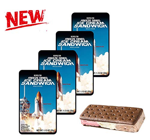 LuvyDuvy Freeze-Dried Neapolitan Ice Cream Sandwiches (chocolate-Vanilla-Strawberry) - 4-Pack