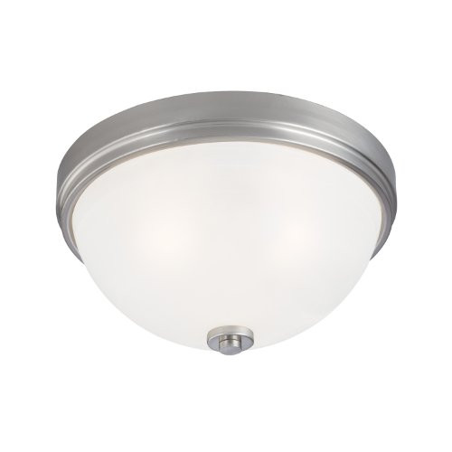 Westinghouse Lighting 6664500 Three-Light Flush-Mount Interior Ceiling Fixture, Brushed Nickel Finish with Frosted White Alabaster Glass Westinghouse Lighting 6664500 Three-Light Flush-Mount Interior Ceiling Fixture, Brushed Nickel Finish with Frosted White Alabaster Glass