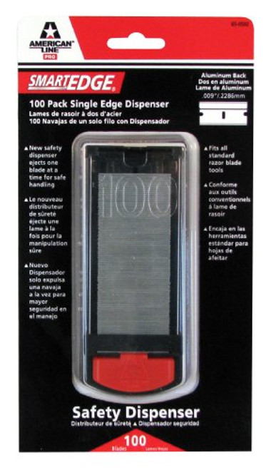 American Line 65-0502 Single Edge Razor Blade Dispenser with Aluminum Back Blades, 100-Pack American Line 65-0502 Single Edge Razor Blade Dispenser with Aluminum Back Blades, 100-Pack