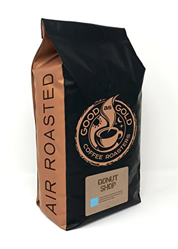 Donut Shop Blend Coffee, Light / Medium Roast, Whole Bean (5 Pound Bag) - Good As Gold Coffee Roasters