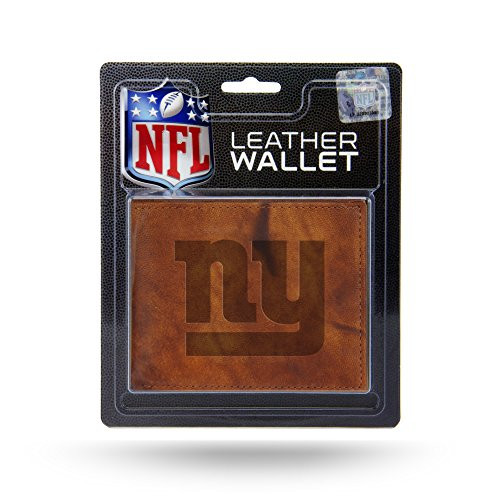 NFL Rico Industries Embossed Leather Billfold Wallet with Man Made Interior, New York Giants