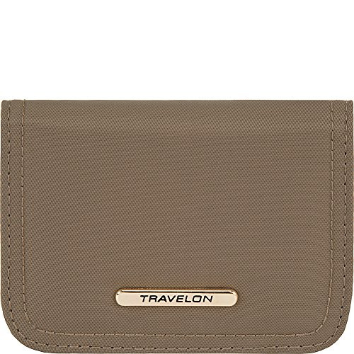 Travelon Women's Tailored Bifold Card Case, Sable, One Size
