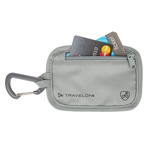 Travelon RFID Blocking Clip Stash Pouch, Gray, One Size
